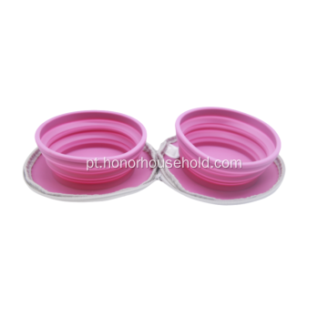 Silicone dobrável Expandível Pet Food Bowl